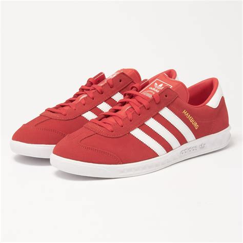 adidas schuh hamburg rot|ADIDAS ORIGINALS Hamburg 24 Leather.